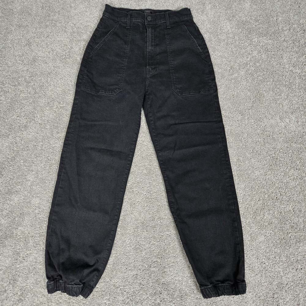 Mother Jeans Women's 27 Black The Wrapper Patch Springy Ankle Not Guilty